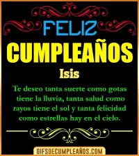 GIF Frases de Cumpleaños Isis